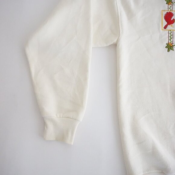 Vintage Bee Wear Cream Embroidered Ohio Buckeye State Crewneck Sweater M - Picture 8 of 11